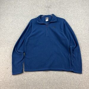 The North Face TKA 100 Glacier Fleece Small 1/4 Zip Pullover Jacket Blue Winter